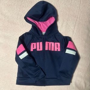 PUMA  blue and pink letter spring and autumn jacket